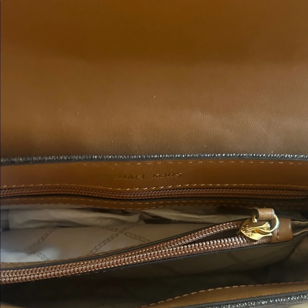 MICHAEL Michael Kors‎ Brown and Cream Quilted Shoulder Bag